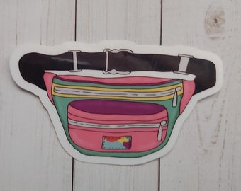 90s Sticker| fanny Pack | nineties | 1990 | vinyl sticker | 90s vintage | 90s sticker sheets | fanny pack sticker | fanny pack custom