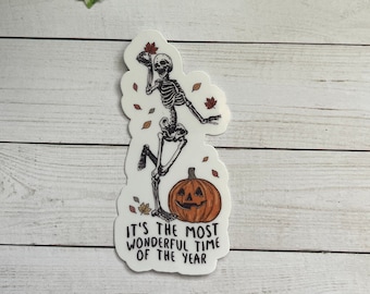 Skeleton Sticker | Skeleton dancing sticker | vinyl sticker | laptop sticker | Vintage sticker | Halloween skeleton | Halloween sticker