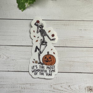 Skeleton Sticker | Skeleton dancing sticker | vinyl sticker | laptop sticker | Vintage sticker | Halloween skeleton | Halloween sticker