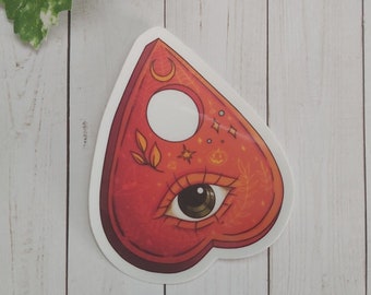 Fall Planchette sticker, planchette sticker. fall sticker, autumn sticker, witch , Ouija board sticker, Ouija, planchette, eye stickers