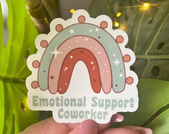 Emotional support coworker sticker | laptop sticker | vinyl sticker | office gifts | co worker funny | funny office gift | coworker gift