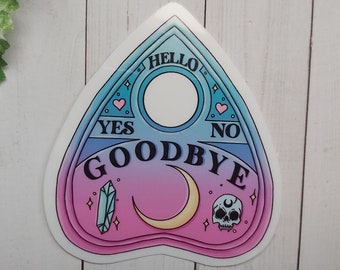 Planchette sticker, planchette, Ouija board sticker, Ouija board, summoning, vinyl sticker, witch stickers, wiccan stickers, spooky stickers