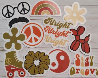 5PC Pick & Choose sticker set | Laptop Stickers l Aesthetic Stickers l Stickers l Vinyl Stickers | 70s Stickers | Groovy stickers | 70s