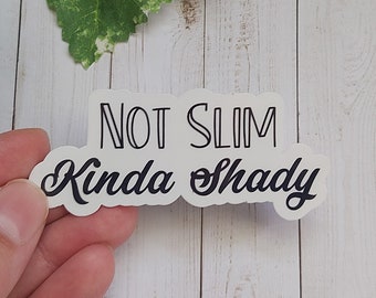 Not Slim Kinda Shady Sticker: Funny Vinyl Decal