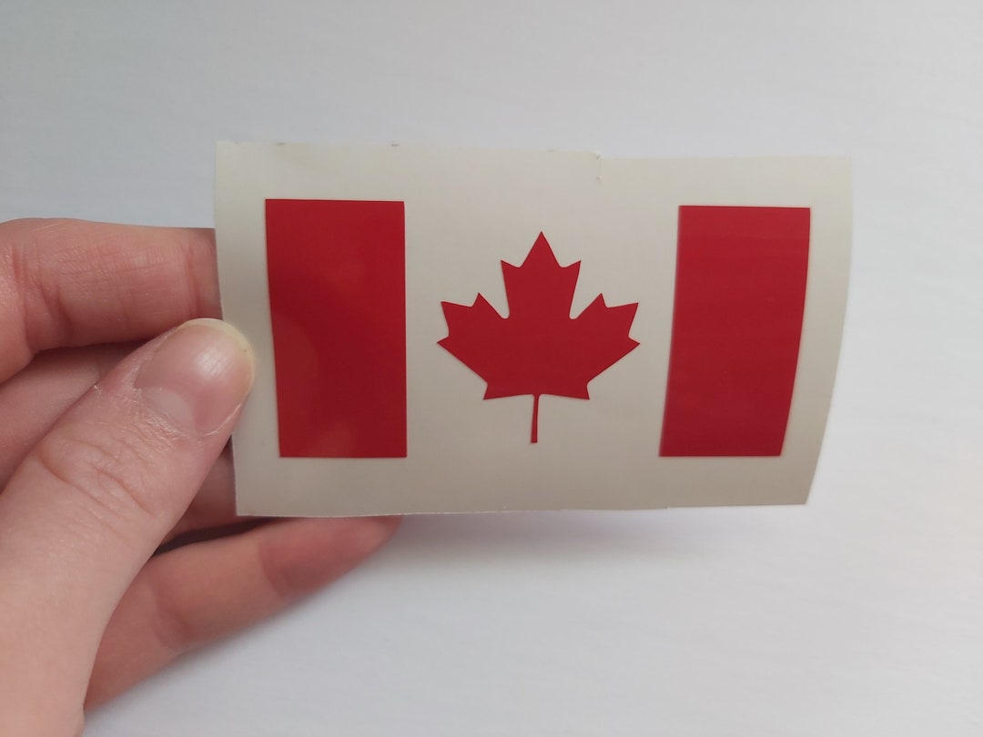 Canadian Flag Decal, Canada Day Sticker, Laptop Decal, Vinyl Sticker