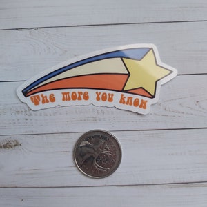 Retro shooting star sticker | the more you know | 70s | retro stickers | laptop stickers | 70s art | 70s vintage | 70s stickers | vinyl bild 3