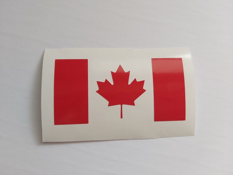 Canadian Flag Vinyl Decal Car Decal Laptop Decal Mug Decal Etsy Canada