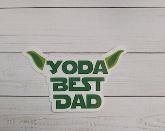 Yoda Dad Sticker, Bester Papa Sticker, Vater Sticker, Geschenk für Papa, Tochter zum Vater Geschenk, Karte Sticker, Computer Sticker, Wasserflasche