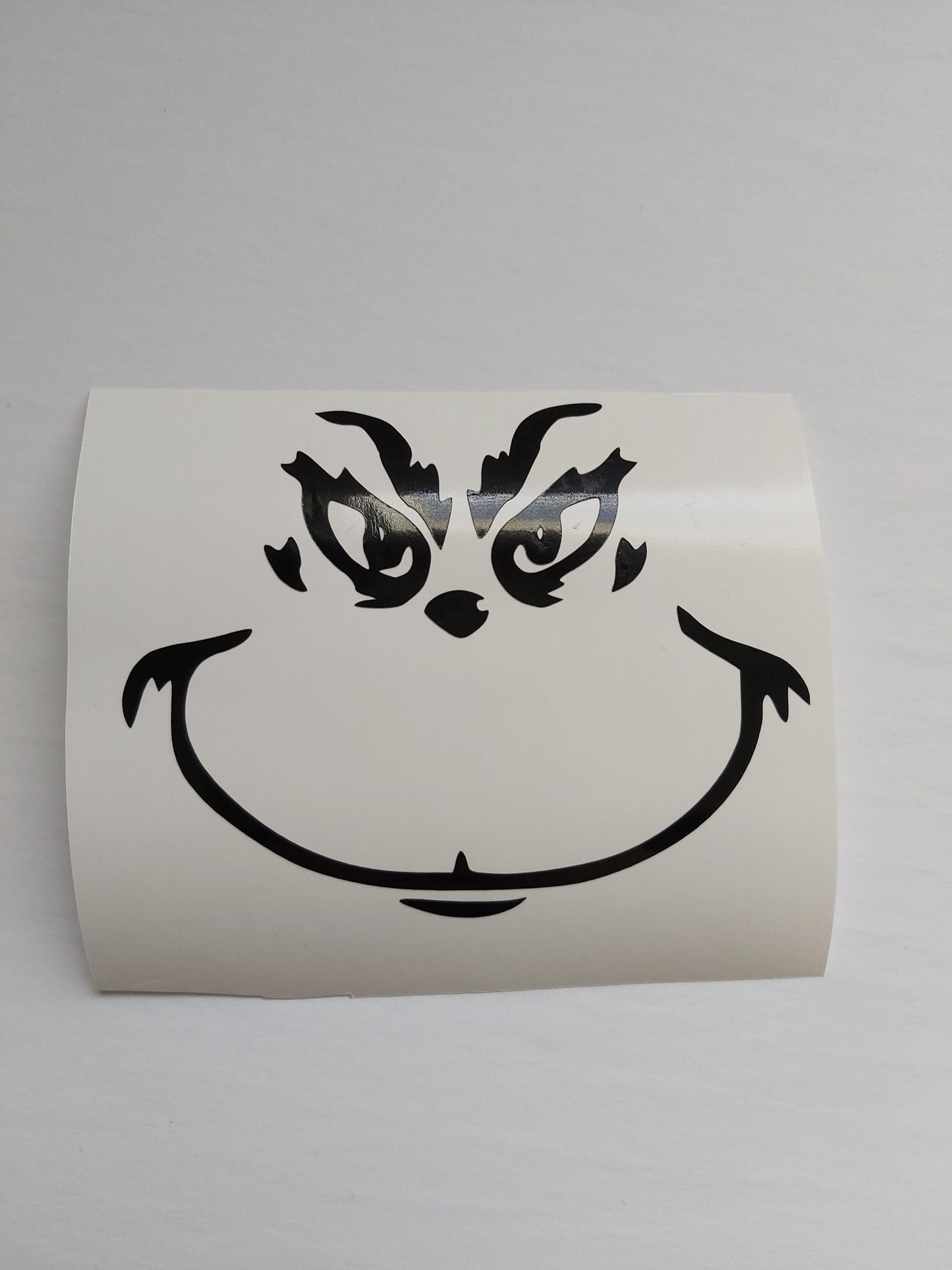 Grinch Face Vinyl Decal Christmas Xmas the Grinch Dr Etsy Canada
