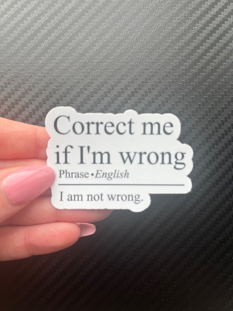 Not Correct Sticker Laptop Stickers Funny, Office Laptop Stickers, Sticker for Laptop ...