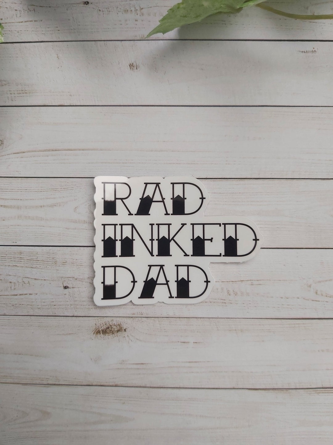 Rad Inked Dad Sticker, Tattoo Dad Sticker, Gift for Daddy, Water Bottle ...