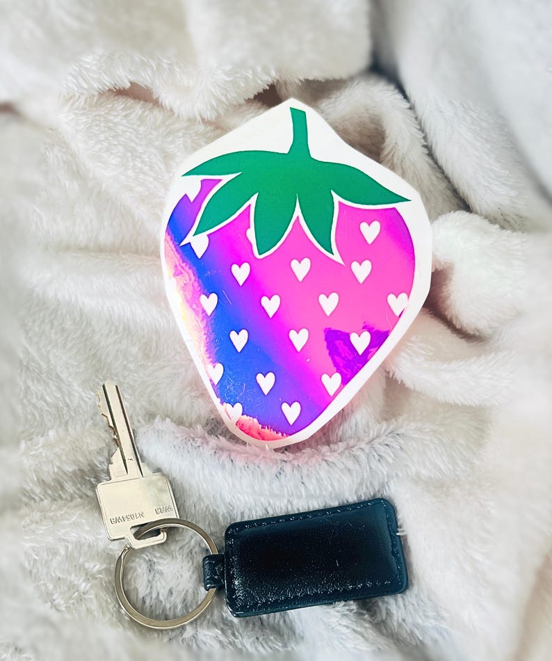 Strawberry Vinyl Decal, Vinyl Decal for Car, Cute Strawberry Sticker ...