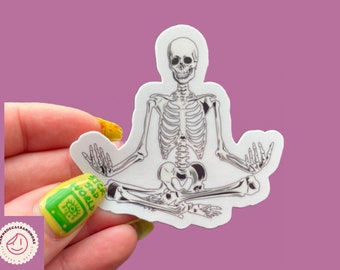 Skeleton Sticker | aesthetic stickers | vinyl sticker | laptop sticker | sticker pack | boho aesthetic sticker | stickers for laptop
