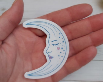 Pastel Moon Sticker: Witchy Lunar Art (2.5 inches)