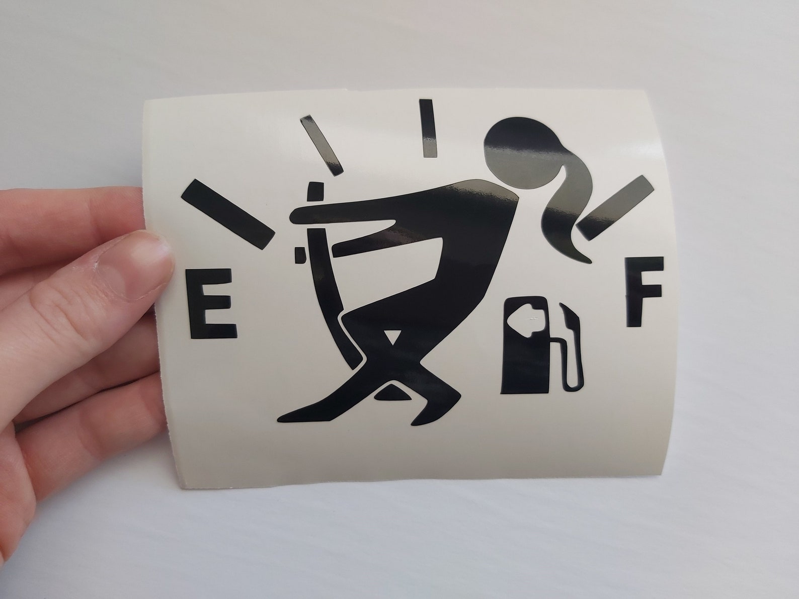 Gas Gauge Female Vinyl Decal Car Decal Etsy