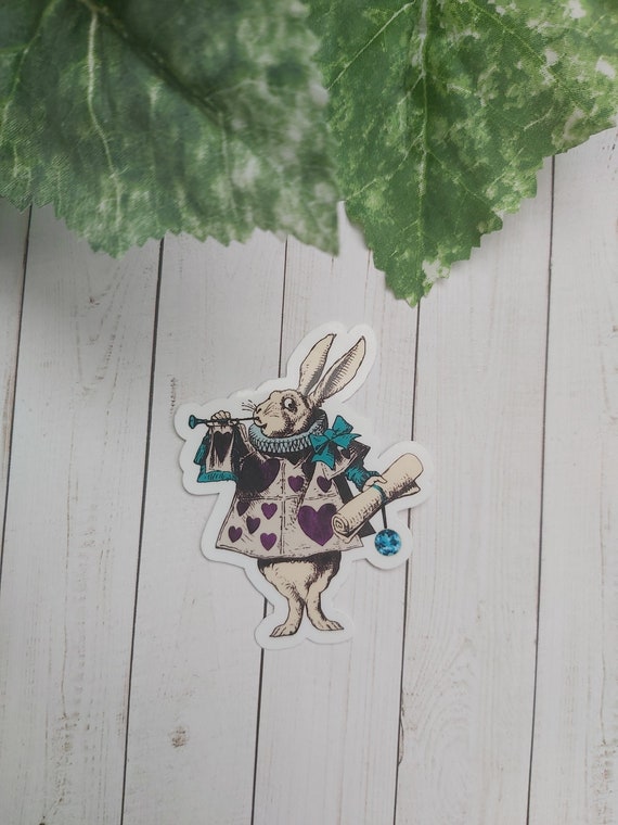 Alice in Wonderland Sticker | White Rabbit Sticker | Alice in Wonderland gifts | Alice in wonderland birthday | Alice in wonderland planner