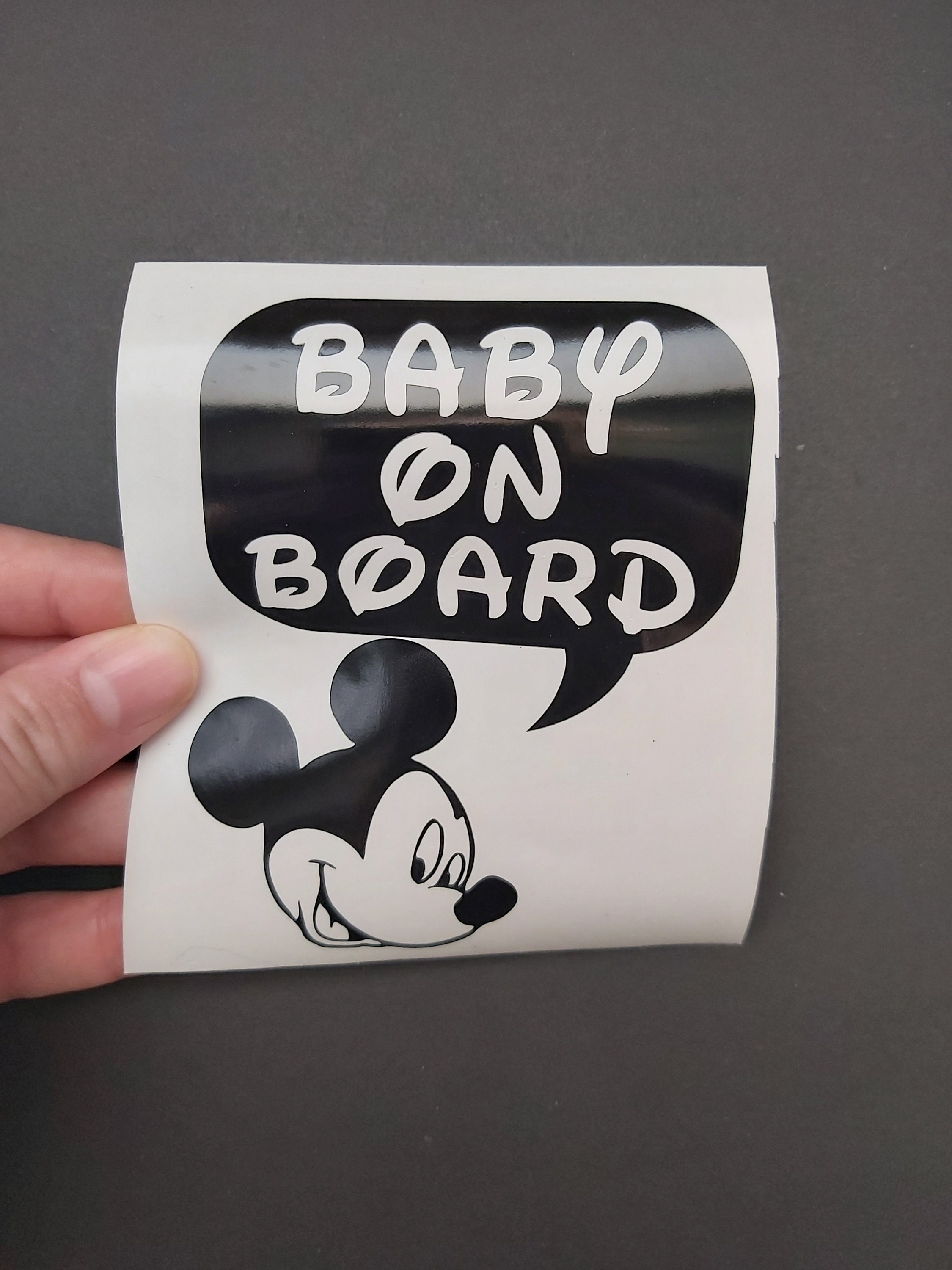 Mickey Baby on Board vinyl decal mickey decal Disney decal Etsy