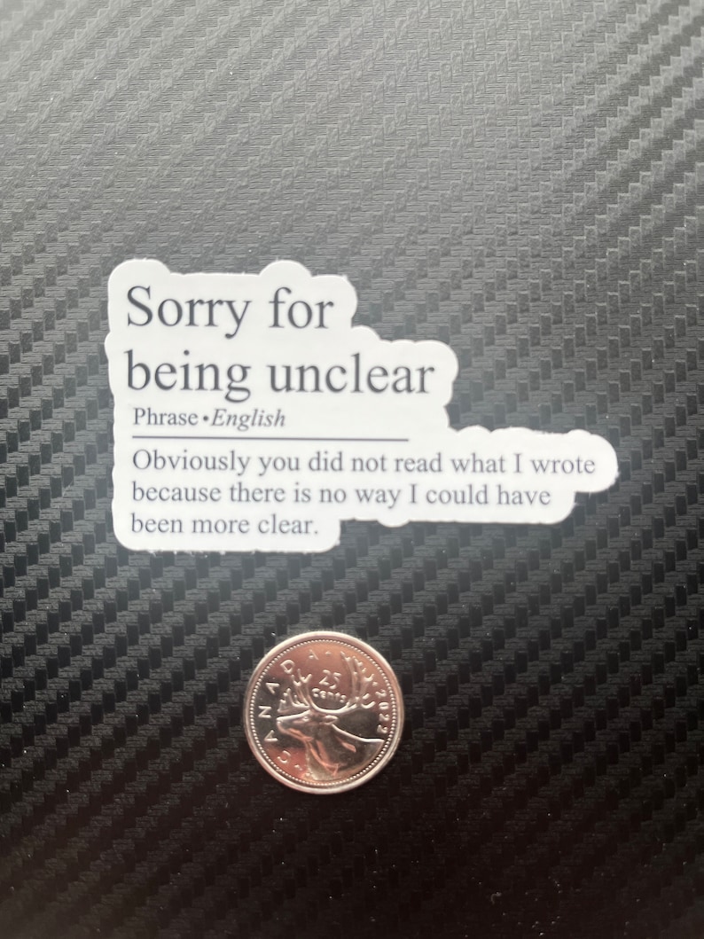 Unclear Sticker Laptop Stickers Funny, Office Laptop Stickers, Sticker for Laptop ...