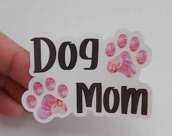 Dog Mom Sticker: Paw Print Decal, Dog Lover Gift