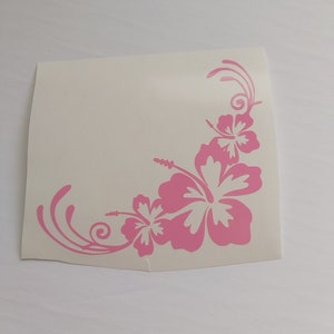 Autocollant de fleur hawaïenne, autocollant d’hibiscus, autocollant de voiture, autocollant de vinyle, autocollant de fleur tropicale, autocollant d’Hawaï, autocollant imperméable à l’eau, autocollant aloha