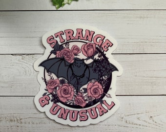 Strange and unusual sticker | halloween bat | vinyl sticker | laptop sticker | Vintage sticker | bat stickers | halloween stickers