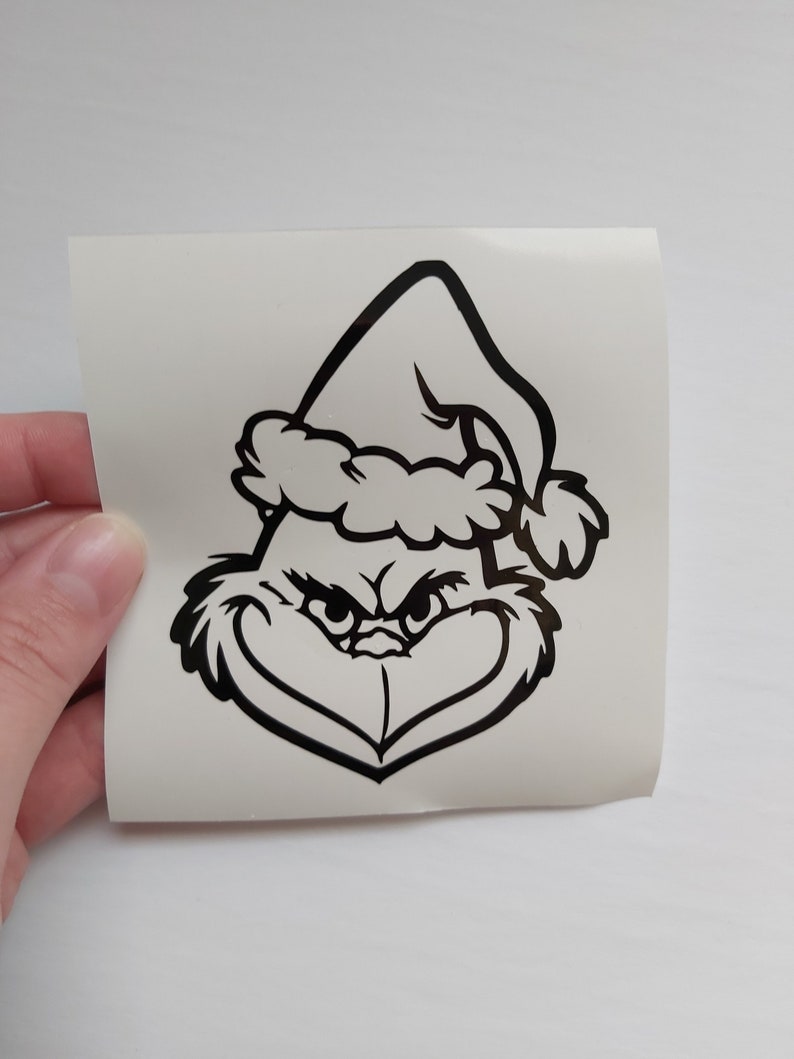 Grinch Face Vinyl Decal Christmas Xmas the Grinch Dr Etsy