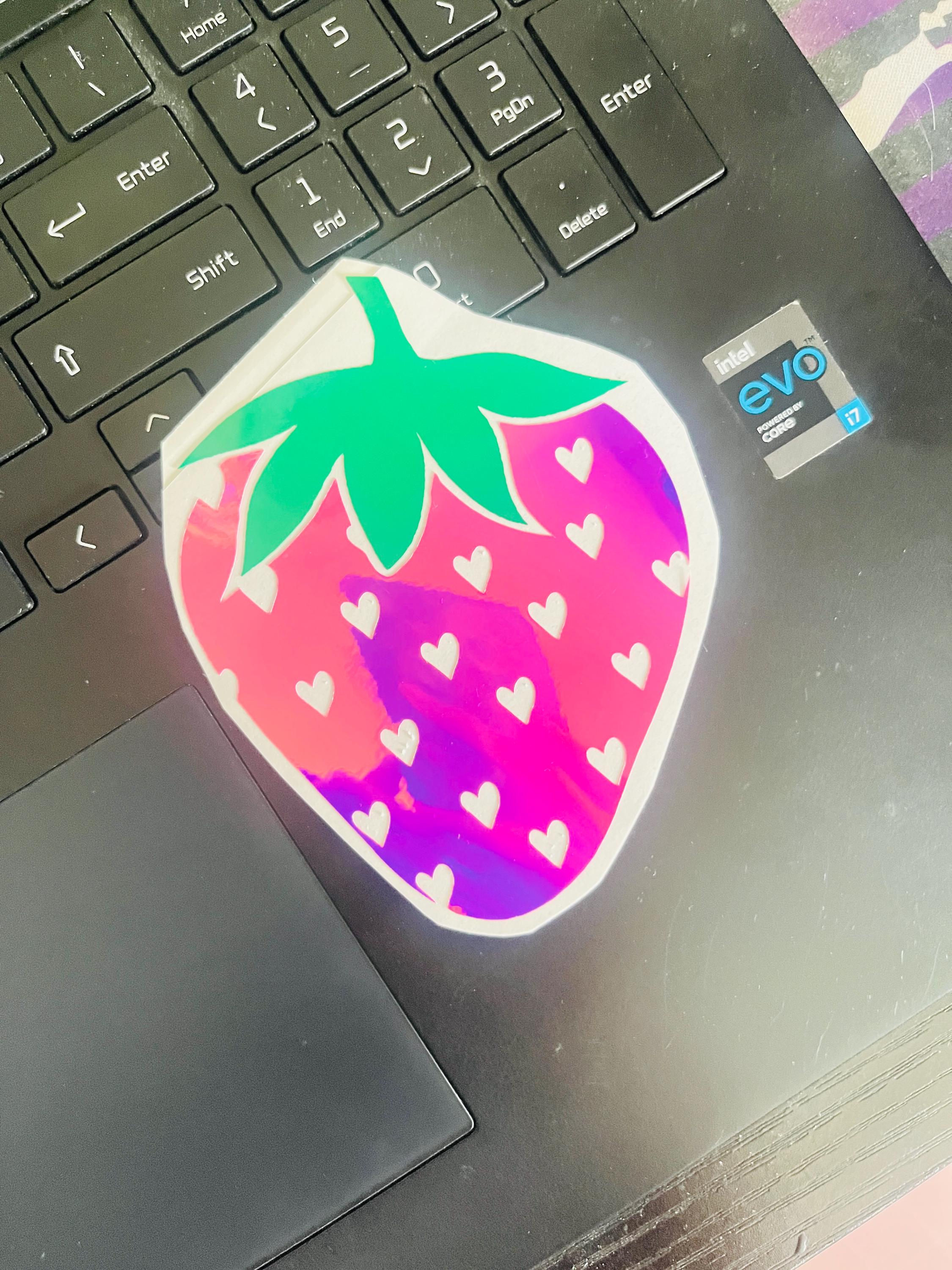 Strawberry Vinyl Decal, Vinyl Decal for Car, Cute Strawberry Sticker ...
