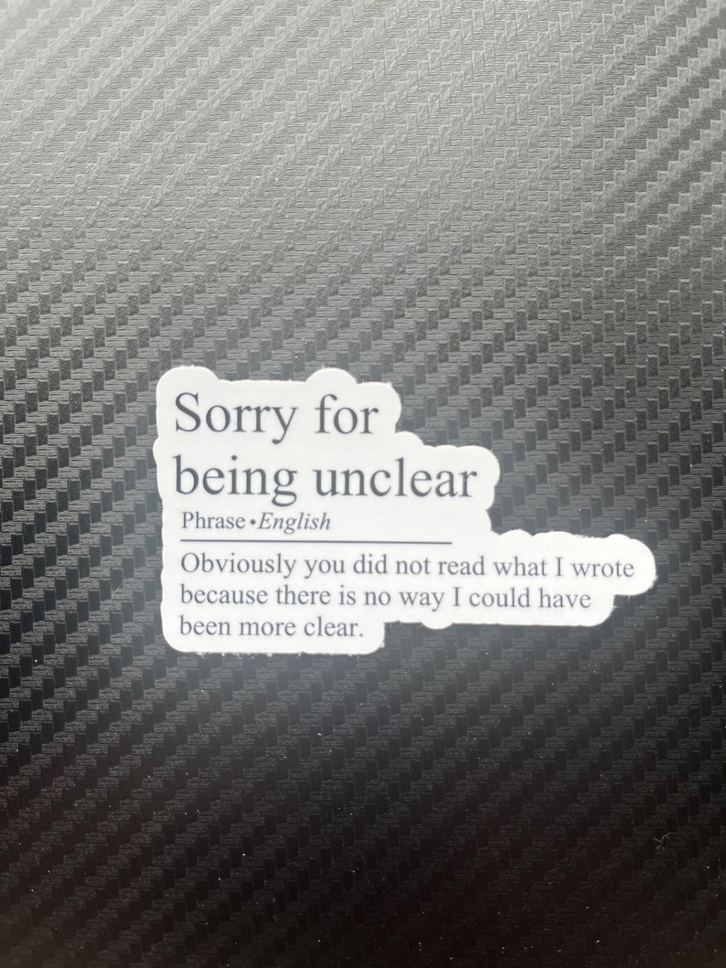 Unclear Sticker Laptop Stickers Funny, Office Laptop Stickers, Sticker for Laptop ...
