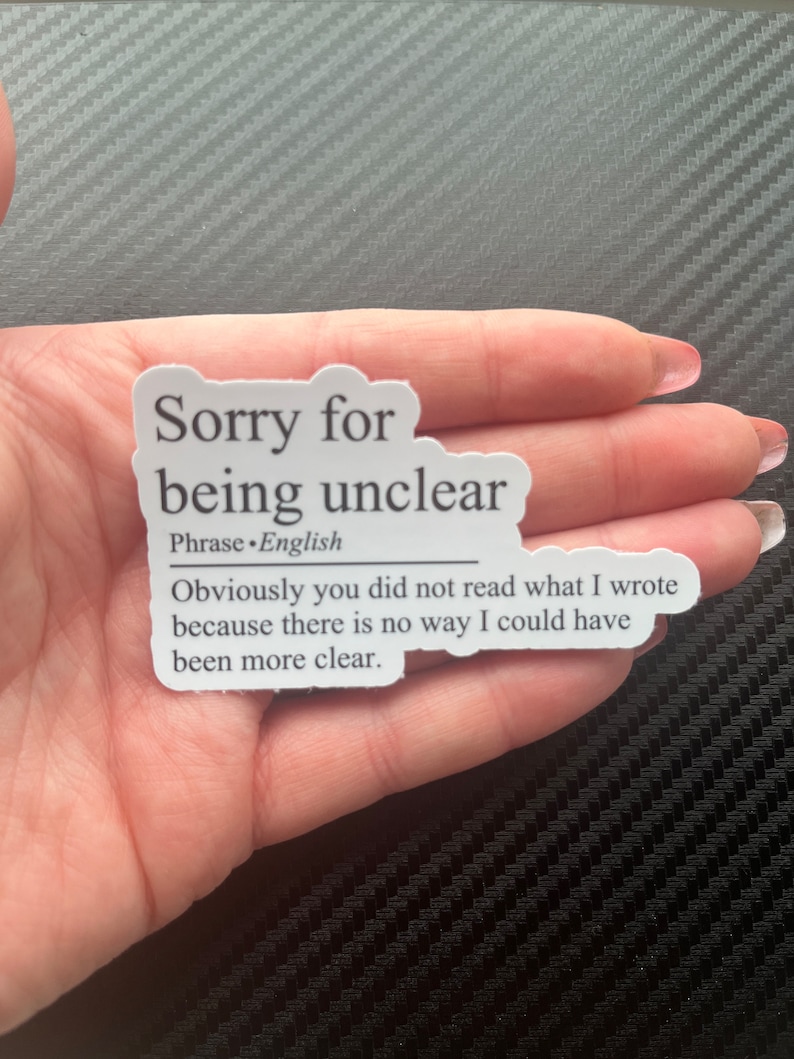 Unclear Sticker Laptop Stickers Funny, Office Laptop Stickers, Sticker for Laptop ...