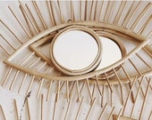 Open Eye Rattan Mirror Wall Suspended, mirror wall eye rattan, mirror interior decoration
