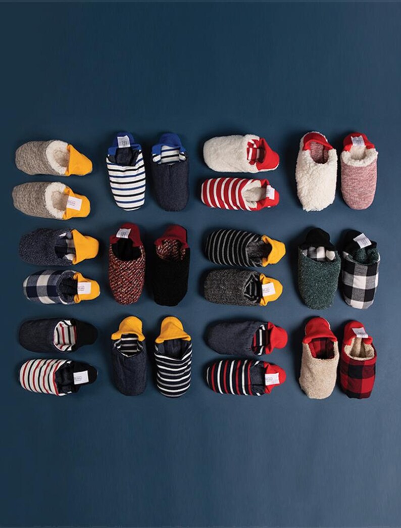 Japanese Reversible House Shoes White & Dark Navy Fuzzy Etsy