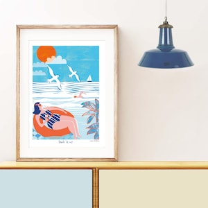 Soak It Up Print, Relaxation, Nautical, Positive, Inspiring, Wall Art