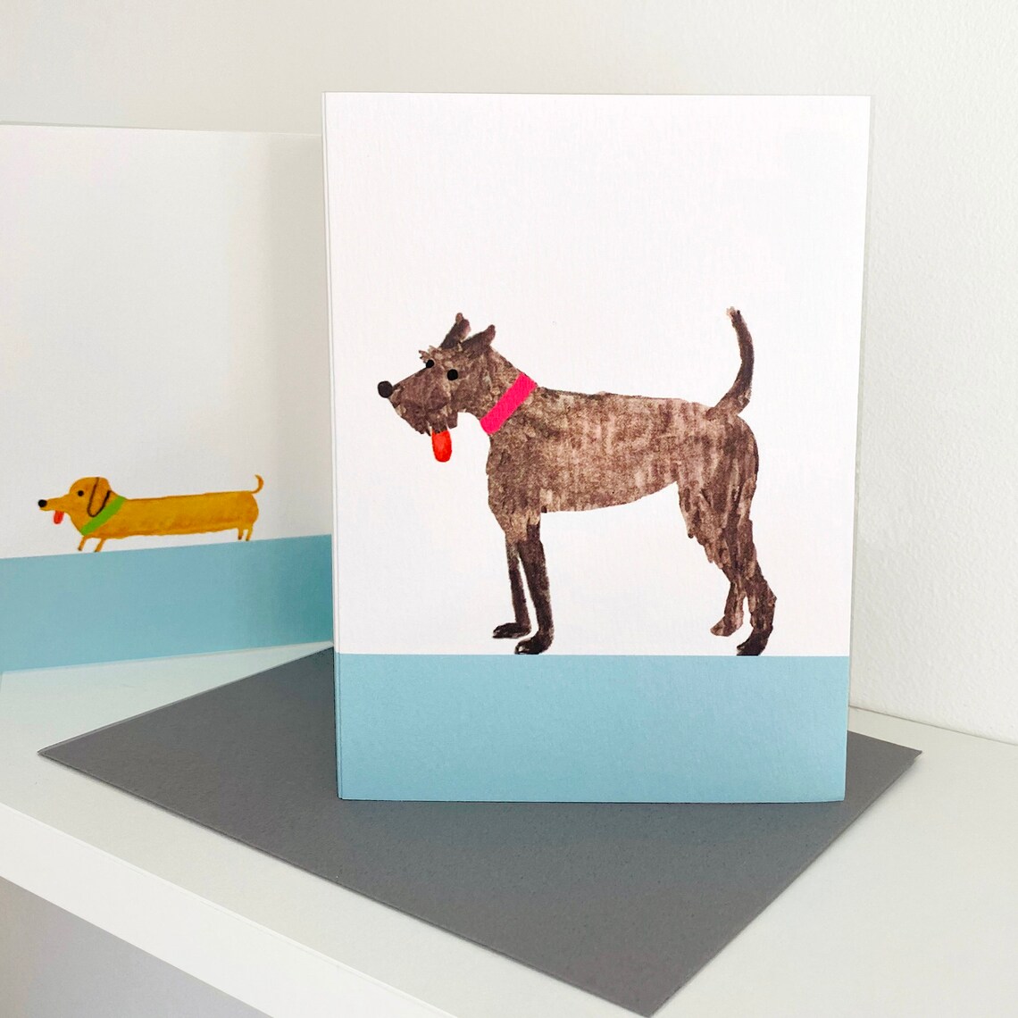 Concertina Dog Birthday Card Dog and Birthday Hat Dog Card Etsy