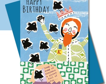Birthday Card, Old King Cole, Nursery Rhyme, Celebration, Sing A Song Of Sixpence