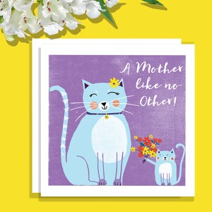 A Mother Like No Other, Mothers Day Card, Cat Mothers Day Card, Mum Birthday Card, Mum Occasion,