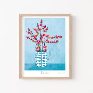 Blossom Print, Blossom Illustration, Flower Painting, Wall Art, Interiors Art,