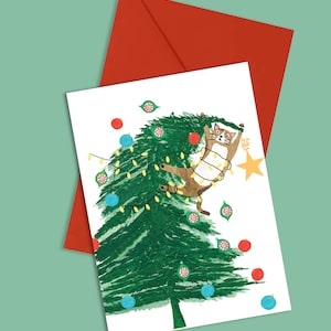 Christmas Cat Card, Cheeky Cats Christmas Card, Christmas Tree, Humour Card, Funny Cats