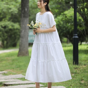 Loose Fitting Summer Linen Dress Soft Linen Cotton Maxi Dress Plus Size Clothing Plus Size Linen Dress Oversized Linen Dress Style 033