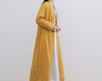 New Arrival Jacquard Cosy Linen Cardigan Spring Winter Cotton Linen Windbreaker Loose inen Coat Plus Size Clothing Plus Size Coat Style 136J