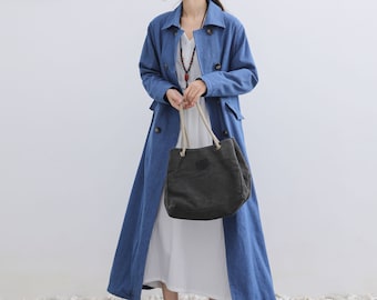 New Arrival Spring Winter Cotton Denim Windbreaker Cotton Coat Plus Size Coat Plus Size Clothing Oversized Maxi Coat Holiday Gift