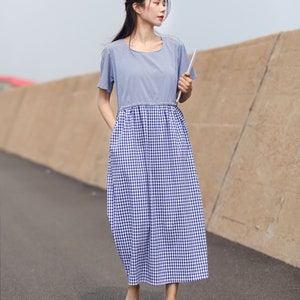 New Arrival Adjustable Waist Linen Summer Dress Soft Cotton Linen Maxi Dress Plus Size Dress Plus Size Clothing Loose Oversized Linen Dress