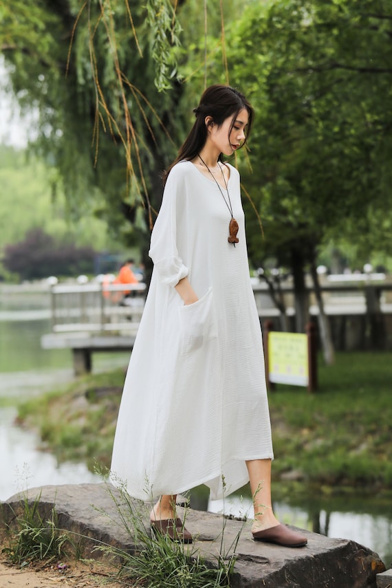 knee length dresses for ladies Truly Pleated Loose Fit Dress – HEYFANCYSTYLE main image 0
