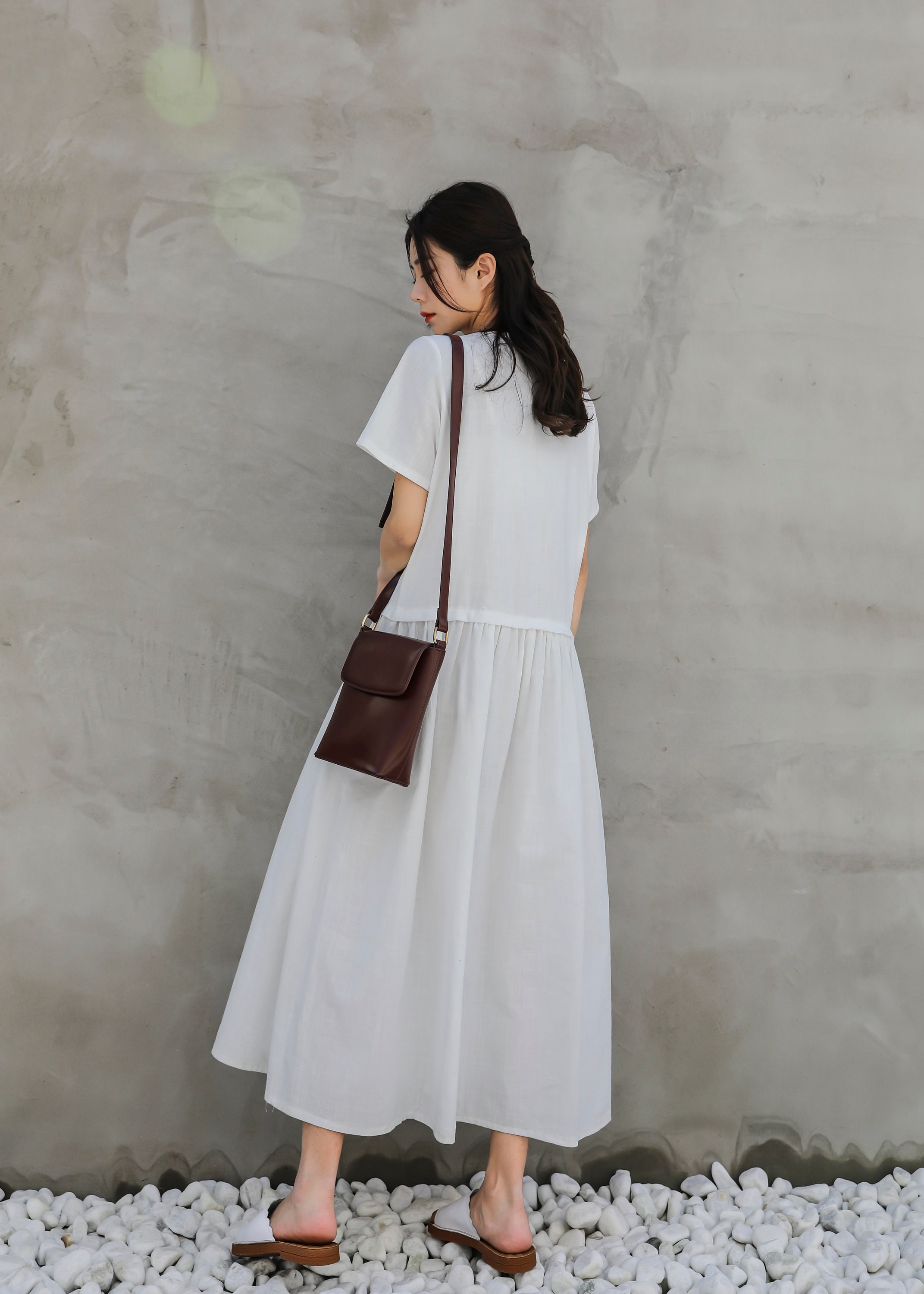 Loose Fitting Summer Dress Soft Cotton Linen Dress Casual | Etsy