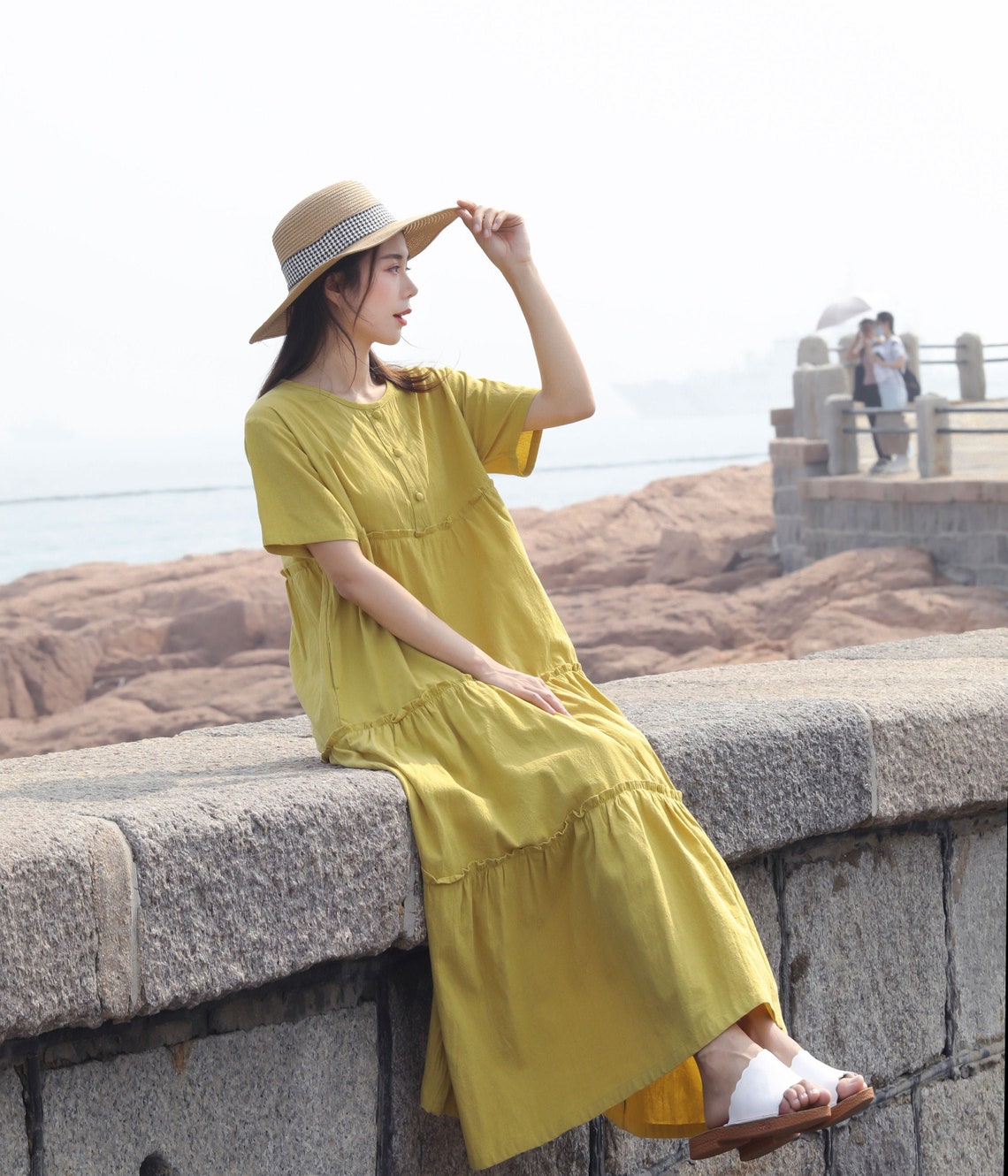 Loose Fitting Summer Linen Dress Spring Cotton Maxi Dress Plus - Etsy