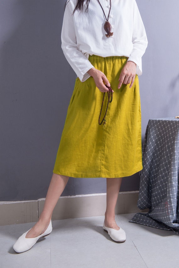Elastic waist skirt xxl sale