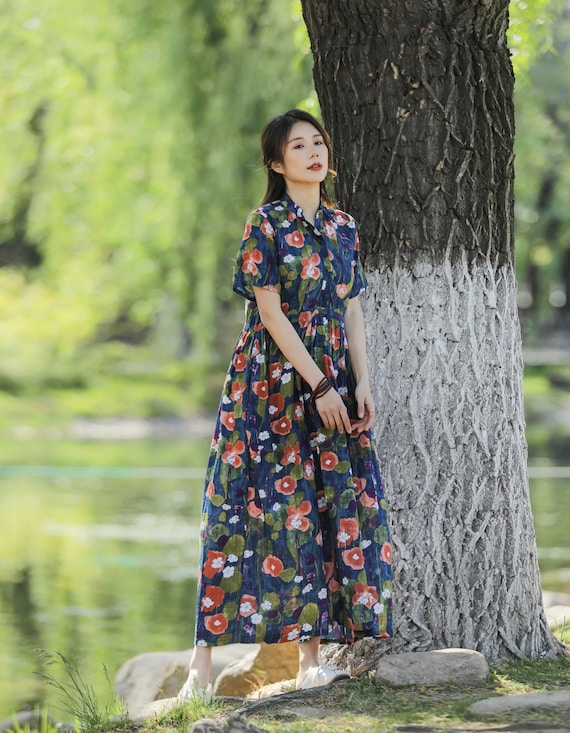 lightweight plus size summer dresses Summer Floral Long Beach Maxi Dress Lightweight Sundress Plus Size Summer Dress Holiday Beach Dress Bridesmaid Dress Long Prom Dress