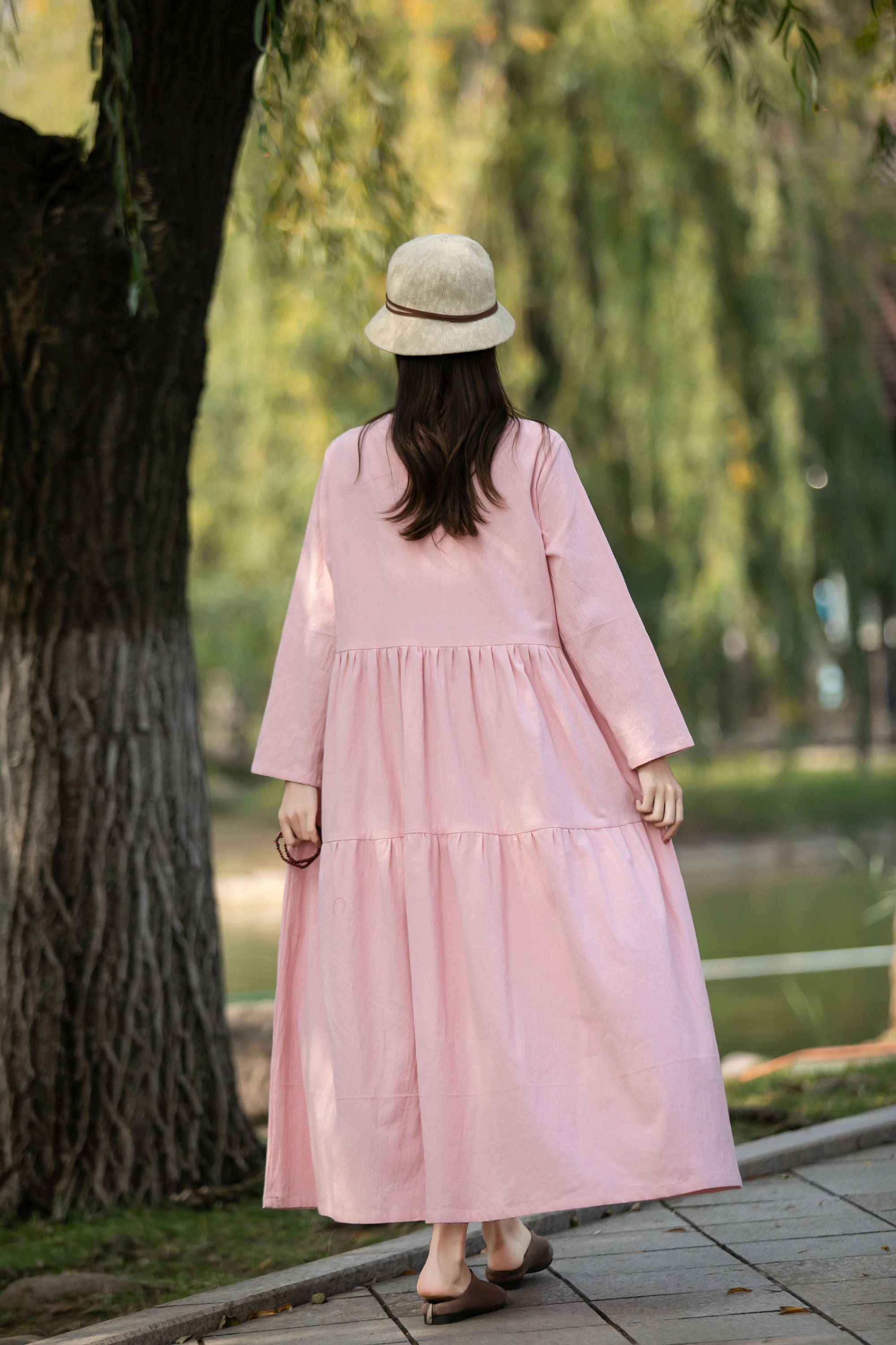 Casual Linen Dress Cotton Linen Maxi Dress Oversized Linen Etsy