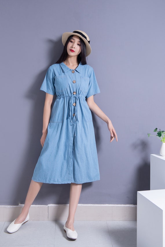 Artemis Cotton Long Dress, Casual Dress, Boho Cotton dress, Loose Cott –  Chaliskan