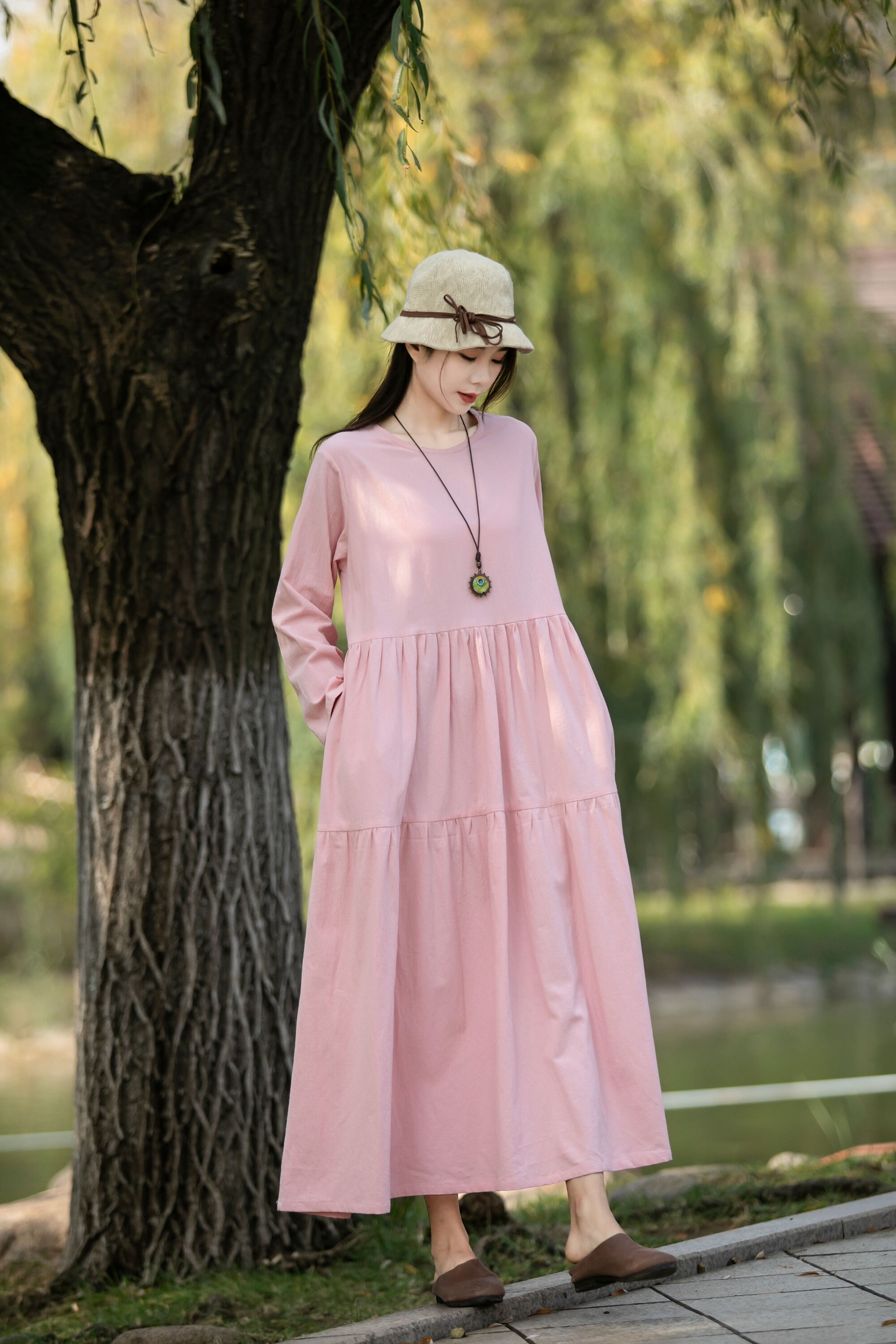 Casual Linen Dress Cotton Linen Maxi Dress Oversized Linen | Etsy