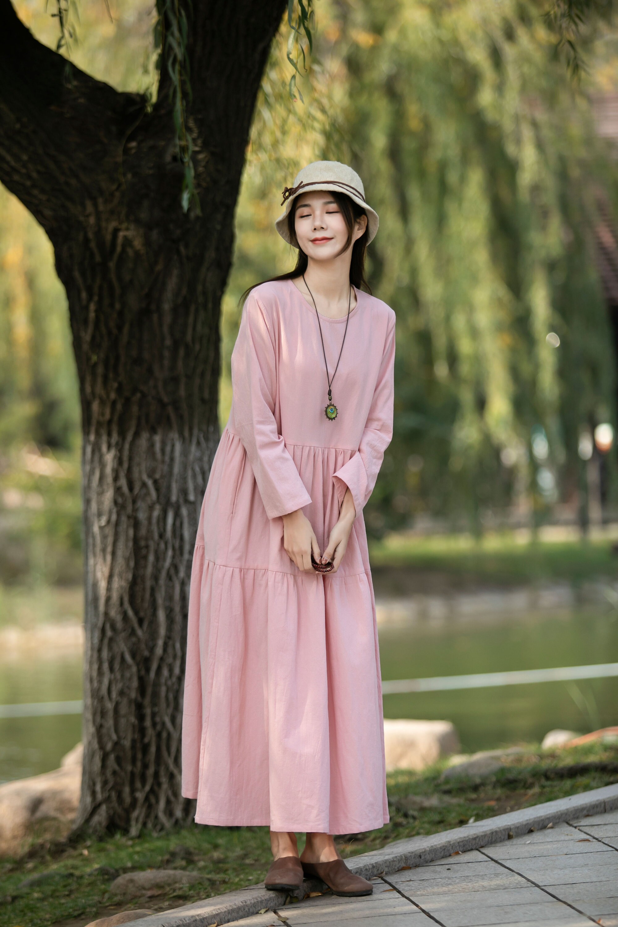 Casual Linen Dress Cotton Linen Maxi Dress Oversized Linen | Etsy